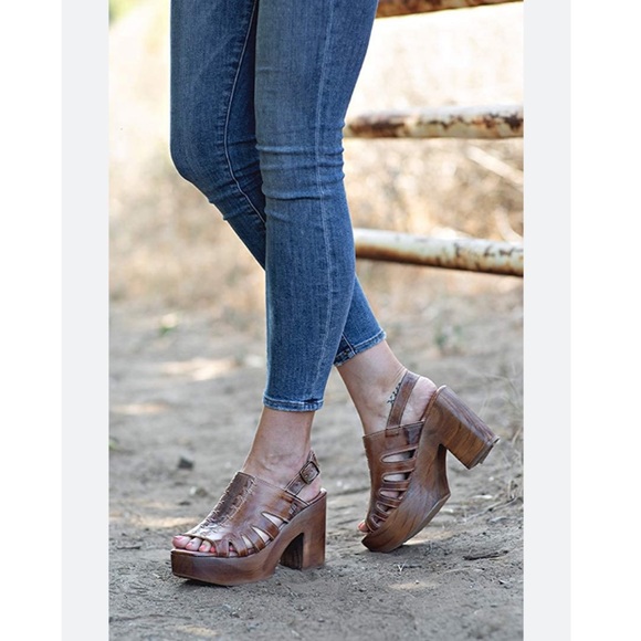 Bed Stü FONTELLA platform leather sandals, NWOB, size 6.5. - Picture 3 of 6